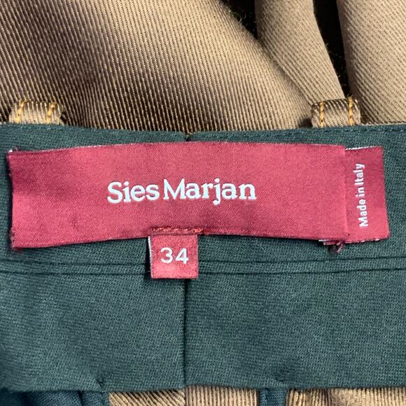 SIES MARJAN Size 34 Brown Acetate Blend Pleated Dress Pants - Picture 8 of 12